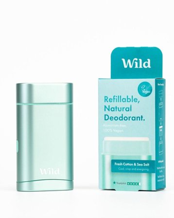 Wild Deo Cotton & Sea Salt Aqua deodorant startpakke 1 sett