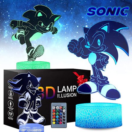 Sonic The Hedgehog 3D nattlampa, Sonic Toys Anime-lampa 16
