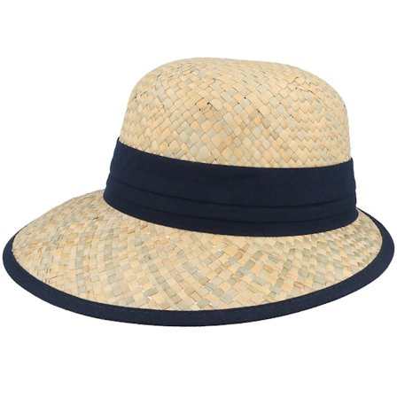 Seeberger - Beige - straw - Hat - Seegras Natural/Black Cloche - Hatstore