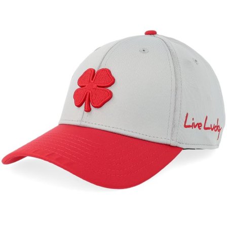 Black Clover - Grå flexfit Keps - Premium Clover 188 Hat Silver/Red Flexfit @ Hatstore