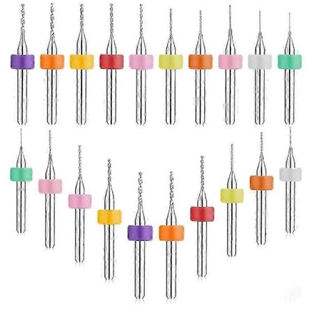 20 stk. Bor Sæt 0,3-1,2 mm Bor Wolframstål PCB Print Circuit Board Fløjte CNC kompatibel med Rough