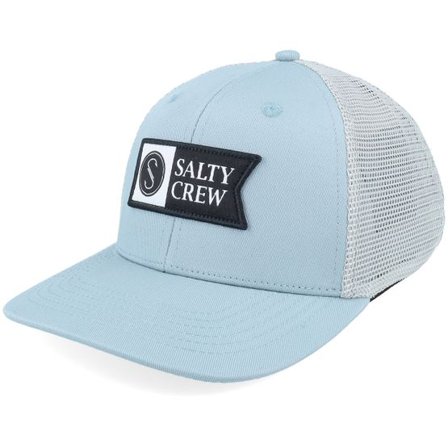 Salty Crew - Grå trucker Keps - Kids Pinnacle Boys Retro Blue Fog/Silver Trucker @ Hatstore