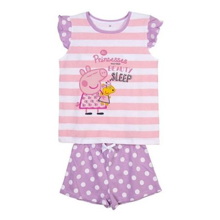 Sommerpyjamas Peppa Pig Lilla Rosa