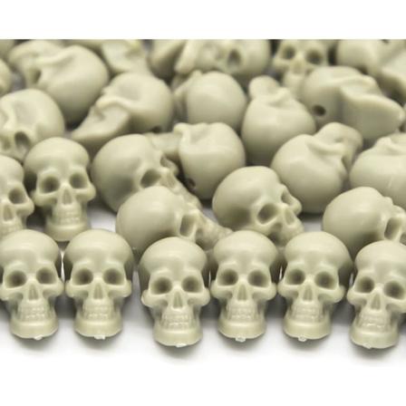 50 stk. Mini plastskallehoder for Halloween-dekorasjoner, skjelett-skallehoder, bordhåndverk, tilbehør, Halloween innendørsdekor