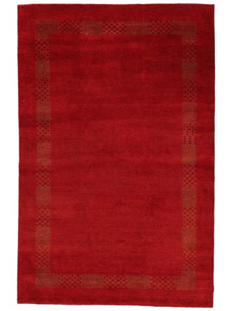 Annodato A Mano Gabbeh Loribaft Tappeto 201X306 Di Lana Rosso Scuro