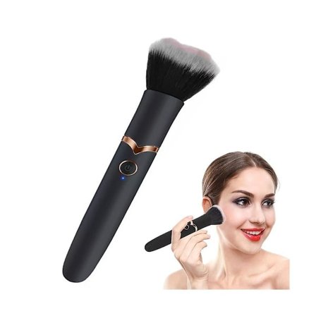 Kosmetisk makeup-blandingsbørste med 10 vibrationsfrekvenser til hurtig makeup-påføring, elektrisk makeuppude