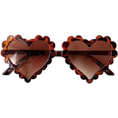 Hjerteformede Anti-UV solbriller for barn, småbarn, baby jente og gutt, briller for festfotografering utendørs strand 1-8 år