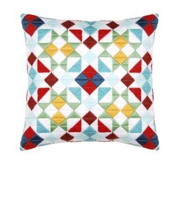 Stickpackung Kissen Langstich Rauten