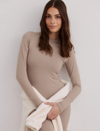 aim ́n Baselayer Long Sleeve - Beige - XS