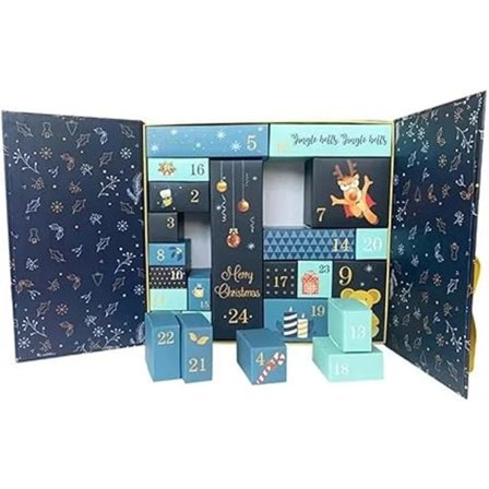 Julekalender Gaveæske 2024 - Adventskalender Tomme Gaveæsker til Små Gaver, Perfekt til Juleaften & Julegaver