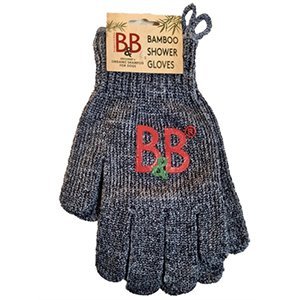 B&B Bamboo Shower Gloves, 1 sæt