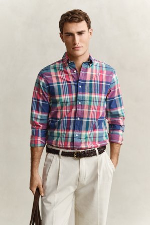 GANT Herren Madras Karohemd (XL) Rot