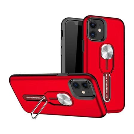 Elegant Skal med Hållare - iPhone 12 Röd