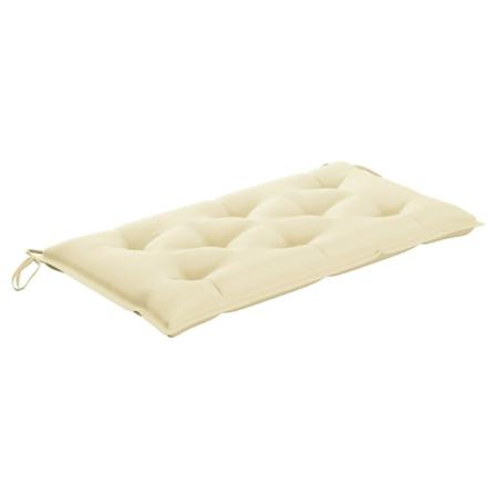 Vidaxl Bänkdyna För Trädgården Gräddvit 110x50x7 Cm Tyg Creme
