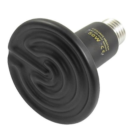 AC 220-240V 50W Keramisk Emitter Varmelegeme Kæledyr Reptil Varmelampe Pære Sort
