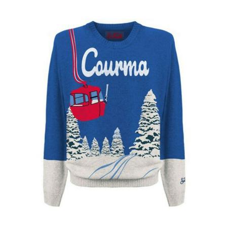 Saint Barth, Courma Snow Jersey Her 0011 Niebieski, Mężczyzna, Rozmiar: S
