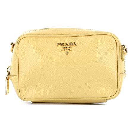 Prada Vintage Shoulder Bags Gul, Dame Vintage Tasker, Størrelse: ONE Size