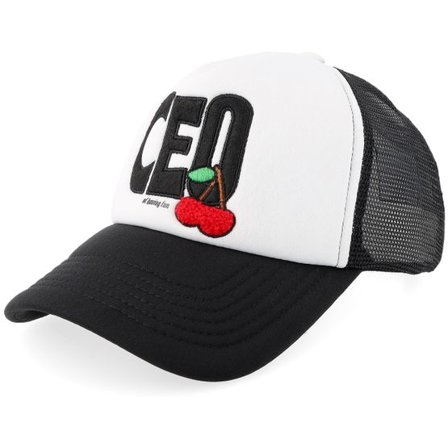 Pica Pica - Svart trucker Keps - Ceo Of Fun Black/White A-frame Trucker @ Hatstore