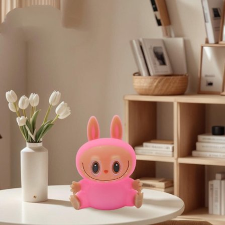 Monsters Varm - Ton Tryck - Kontroll Nattlampa, USB - Laddad, Mysig Sovrumstimer Present till Barn (rosa) rosa