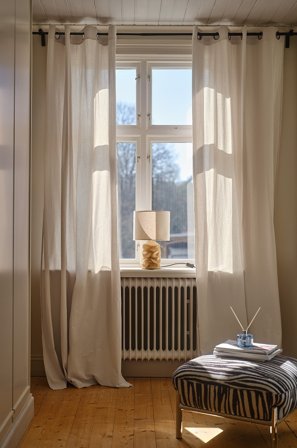 Jotex - Gardiner Med Maljer 2-pk Lys grå - SADIE - Kjøp Maljegardiner hos Jotex