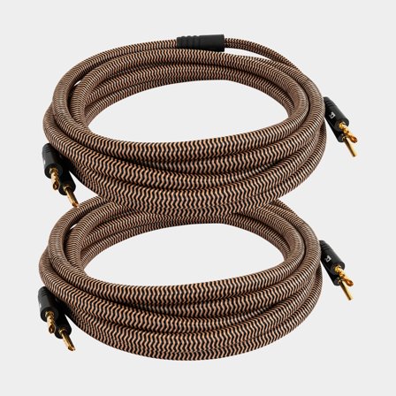 Högtalarkabel Proson, syrerent koppar (OFC / Oxygen Free Copper), 2 x 3.5 meter, banankontakt (hane) till banankontakt (hane)