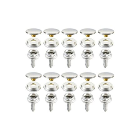 10 kpl merikangaslukon sarja, ruostumattomasta teräksestä valmistettu solki, napsautuslukon sarja, ruuvilukon sarja veneen kankaalle, jahdille, 