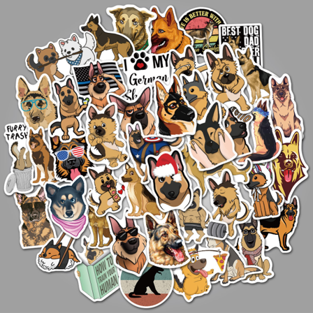 50 st söta hundshepherd doodle klistermärken personliga kostym
