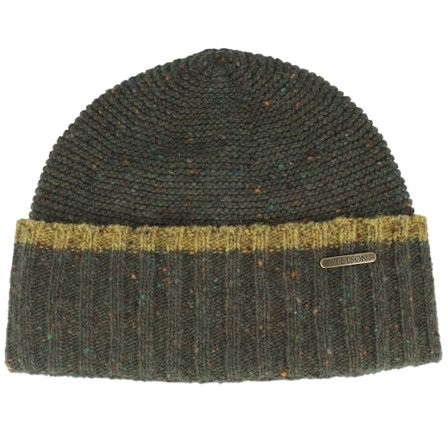 Stetson - Beanie Donegal Wool Olive Cuff Cuff Green Beanie - @ Hatstore