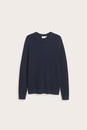 Kappahl | Sweter z dzianiny o wyraźnej strukturze | Ciemnoniebieski