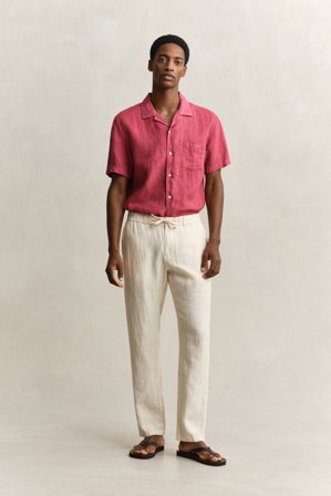 GANT Herren Gestreifte Leinenhose (XXL) Beige