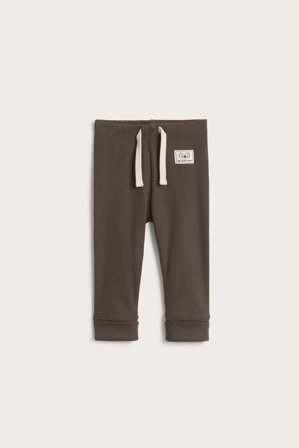 Kappahl | Ribbestrikket babyleggings | Brun