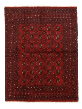 Medalionowy Mały Afgan Fine Dywan 151X198 Wełna