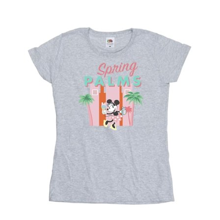 Disney Dam/Kvinnor Minnie Mouse Spring Palms Bomull T-shirt X