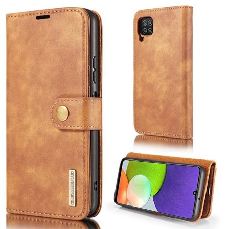DG.MING Samsung Galaxy A22 4G 2-i-1 lommeboketui - Brun