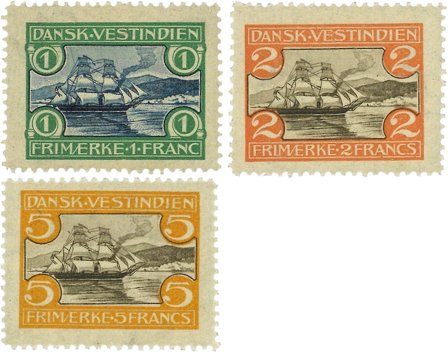 Dansk Vestindien 1905 - AFA 30-32 - Postfrisk