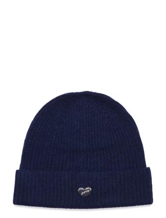 Vincennes Small Heart Patch Accessories Headwear Beanies Navy Maison Labiche Paris