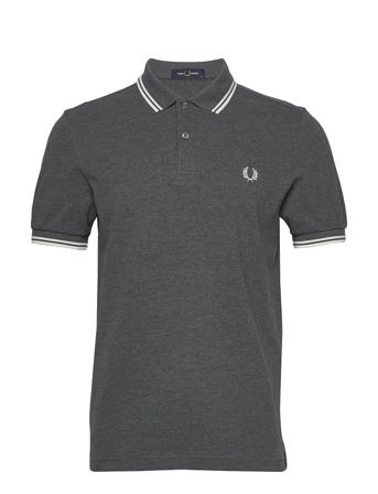 Twin Tipped Fp Shirt Polos Short-sleeved Grå Fred Perry