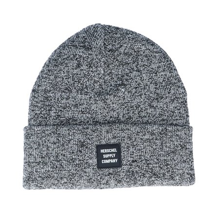 Herschel - Noir cuff Bonnet - Abbott-Heather Black Cuff @ Hatstore