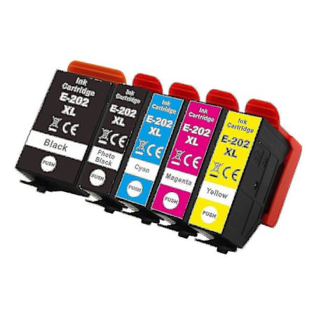 Epson 202XL -korvaava mustesarja - 5 kasettia, Go Inks hwy [DB]