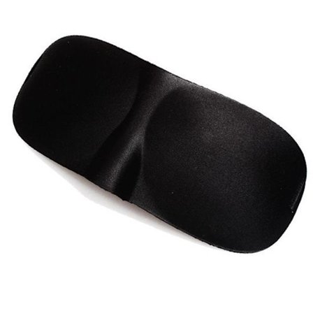 Sovmask 3D foam lyxig skön Svart