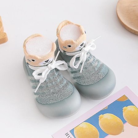 Våren Baby Toddler Skor Baby Skor Halkfri Förtjockning Skor Sock Golv Skor Fotstrumporgrön1par
