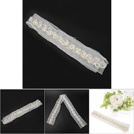 1 Jaardi Tekohelmi Kirjailtu Pitsi Nauha Reuna Nauha DIY Ompelelu K sity Sovellus (#2)