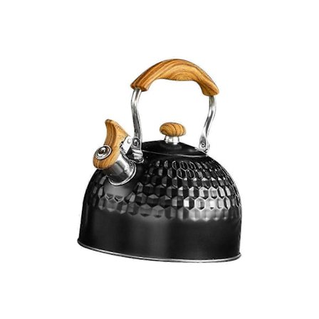 Moderne tekanne med trehåndtak 2,6 liter for piknik, gass og elektrisk camping