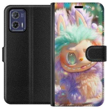 Kompatibelt Lommeboketui til Motorola Motorola Moto G73 Søt fantasikarakter med fluffy pels, pastellfarger og kawaii-stil, leken illustrasjon for bar