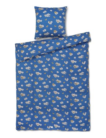 Juna Grand Pleasantly Sengetøj 140X200 Cm Blå Dk - Blue - 140X200;63X60CM