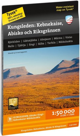 Calazo fjellkart Kebnekaise, Abisko & Riksgränsen 1:50 000