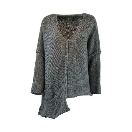 Skovbjerg Collection Alpaca boheme strik bluse Grå, Dame Striktrøjer, Størrelse: ONE Size