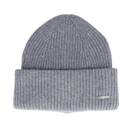 Stetson - Grijs cuff Beanie - Beanie Wool Grey Cuff @ Hatstore