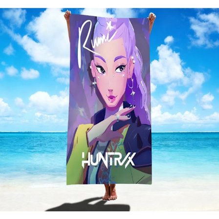 REA K-POP Demon Hunter Girls Series Mikrofiber Absorberende Strandhåndkle Hurtigtørkende Håndkle AL250908415