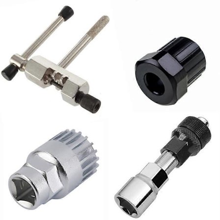 4-i-1-sæt med værktøj til fjernelse af krankboks til cykel